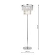 Dar Gold Collection Angel Floor Lamp Polished Chrome Crystal Fashion