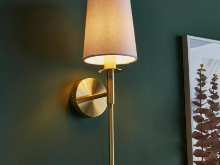 Amos Westminster Wall Light Satin Brass For Cheap