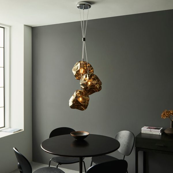 Endon Rock 3lt Pendant Cluster Bronze Online