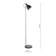 Dar Frederick Floor Lamp Black and Copper Online Hot Sale