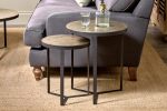 Nkuku Maba Nest of Side Tables Antique Brass Online Sale