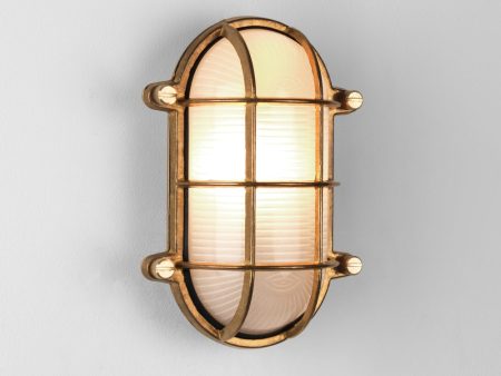 Astro Thurso Oval Outdoor Wall Light Brass Discount