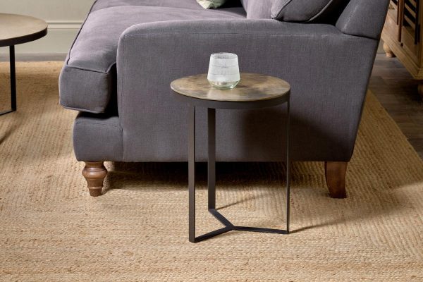 Nkuku Maba Nest of Side Tables Antique Brass Online Sale