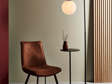 Amos Fusion Floor Lamp Satin Black For Cheap