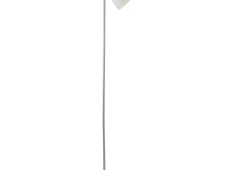 Dar Frederick Floor Lamp White Satin Chrome Supply