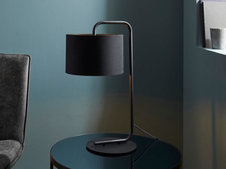 Amos Hybrid Table Lamp Satin Black Online Sale