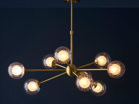 Amos Brixton Pendant Chandelier Light Satin Brass Cheap