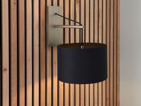 Amos Automic Wall Light Matt Nickel & Black Online