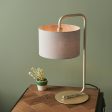 Amos Hybrid Table Lamp Satin Champagne Online now