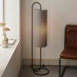 Amos Baluster Floor Lamp Matt Black & Grey Supply