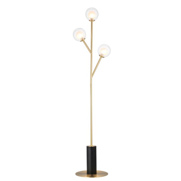 Amos Brixton Floor Lamp Satin Brass Cheap