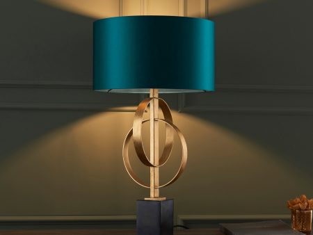 Amos Hatfield Table Lamp Antique Gold & Teal Online