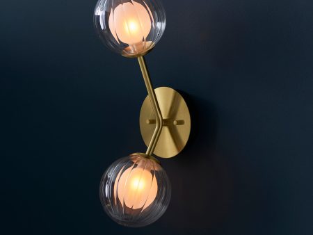 Amos Brixton Wall Light Satin Brass Fashion