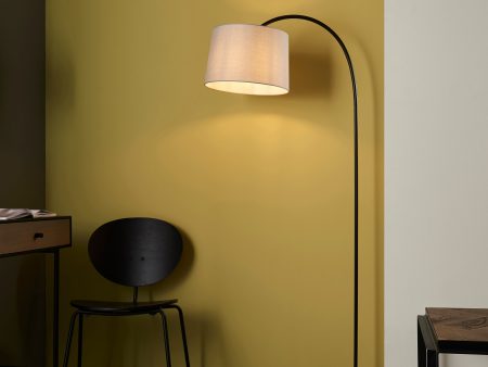 Endon Carlson Matt Black Floor Lamp with Shade Sale