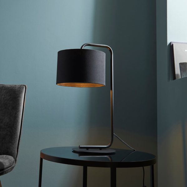 Amos Hybrid Table Lamp Satin Black Online Sale