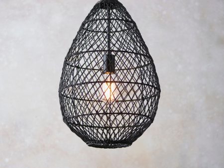 Amos Aviary Droplet Pendant Black Rattan on Sale