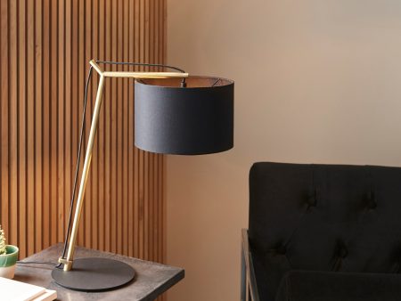 Amos Automic Table Lamp Matt Brass & Black For Discount