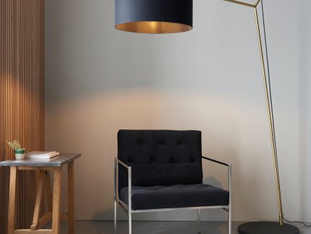 Amos Automic Floor Lamp Matt Brass & Black Supply