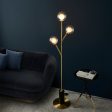 Amos Brixton Floor Lamp Satin Brass Cheap