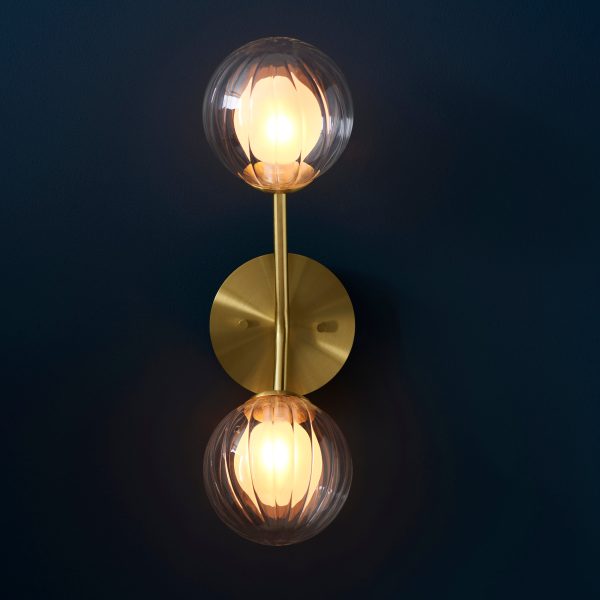 Amos Brixton Wall Light Satin Brass Fashion