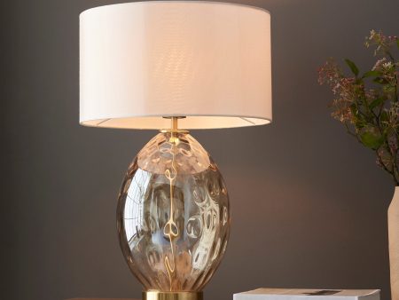 Amos Athena Table Lamp Champagne Lustre with Shade For Cheap