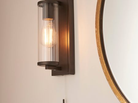 Amos Aeon Bathroom Wall Light Dark Bronze For Discount