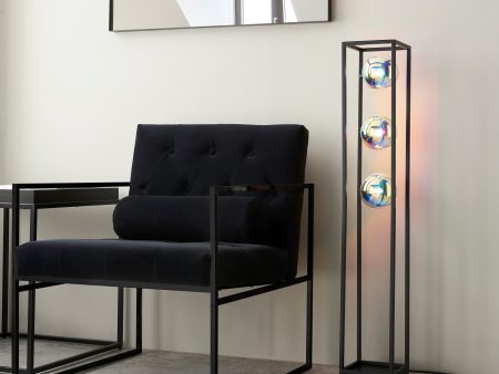 Amos Auoroa Floor Lamp with Iridescent Glass Fashion